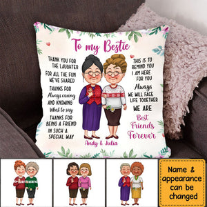 Gift To My Old Friends Best Friends Forever Personalized Pillow