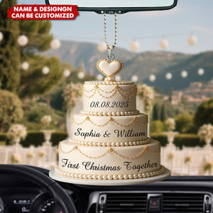 Our Love Story, Freshly Baked - Personalized Acrylic Car Ornament