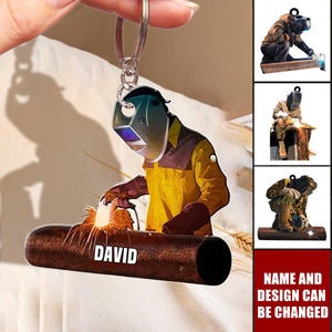 Personalized Welder Keychain - Custom Welding Keychain