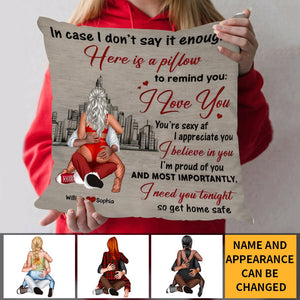 Romantic Couple Hugging I Need You Tonight Personalized Pillow