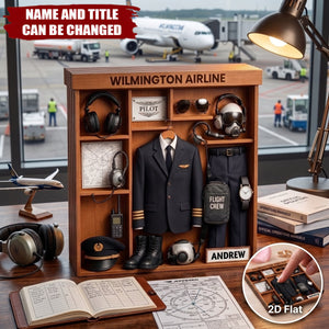Airline Pilot Essentials - Personalized Customized 3-layered Wooden Plaque