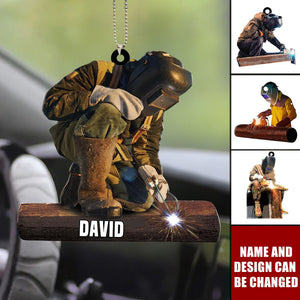 Personalized Welder Ornament - Custom Welding Car Ornament