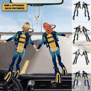 Dive Buddies For Life Personalized Acrylic Ornament, Gift For Scuba Diving Lovers Couples