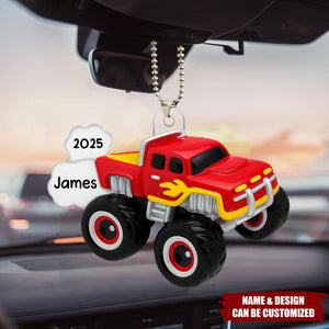 Christmas Truck For Kids Boys Girls - Personalized Acrylic Car Ornament