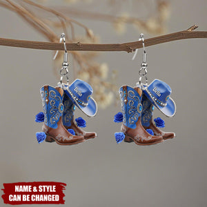 Cowgirl Boots - Personalized Cowgirl Earrings