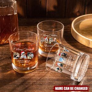 Custom Photo Merry Christmas, Thanks For Picking Up My Poop And Stuff Whiskey Glass