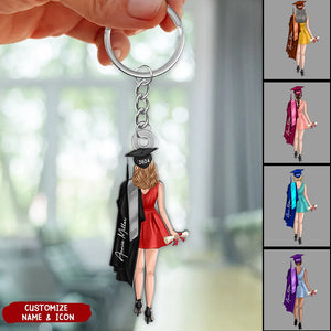 Class Of 2026 Senior Back View Graduation Personalized Acrylic Keychain