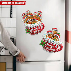 Merry Christmas Gingerbread Cup Personalized Decal