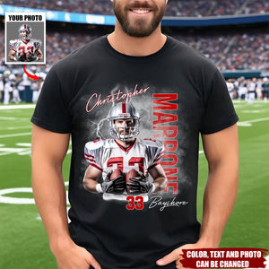 Football Player With Custom Photo - Personalized Shirt, Gift For Football Lovers