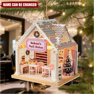 Nail Salon - Personalized Christmas Acrylic Ornament