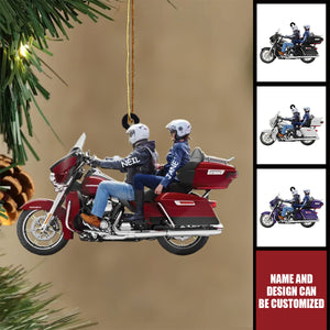Personalized Biker Couple Ultra Limited Motorcycle Ornament