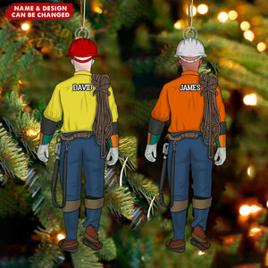 Christmas Gift For Lineman - Personalized Acrylic Ornament