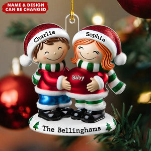 We're Expecting Parents - Personalized Pregnancy Ornament