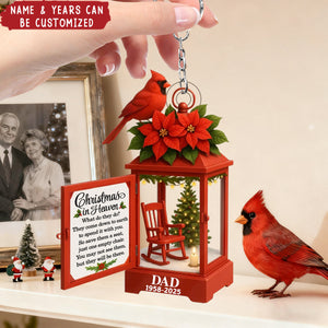 Christmas In Heaven - Personalized Lantern Memorial Keychain