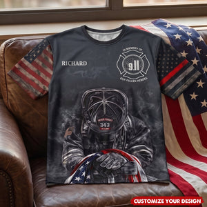 Honor Fallen Firefighter Heroes Shirt - Personalized Memorial Keepsake For Fire Dept