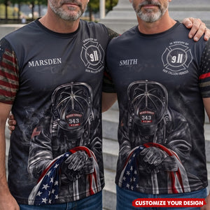 Honor Fallen Firefighter Heroes Shirt - Personalized Memorial Keepsake For Fire Dept