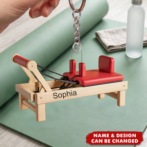 Custom Pilates Equipment Gift for Pilates Lover - Personalized Acrylic Keychain