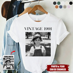 Vintage Photo And Year - Personalized Comfort Tee