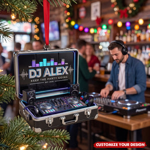 Personalized DJ Suitcase Christmas Ornament - Custom Gifts For DJ