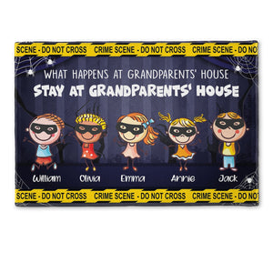 Grandkids Best Partners In Crime - Personalized Doormat - Gift For Grandpa And Grandma