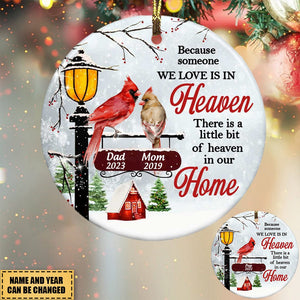 Memo Cardinal Heaven In Our Home Ornament