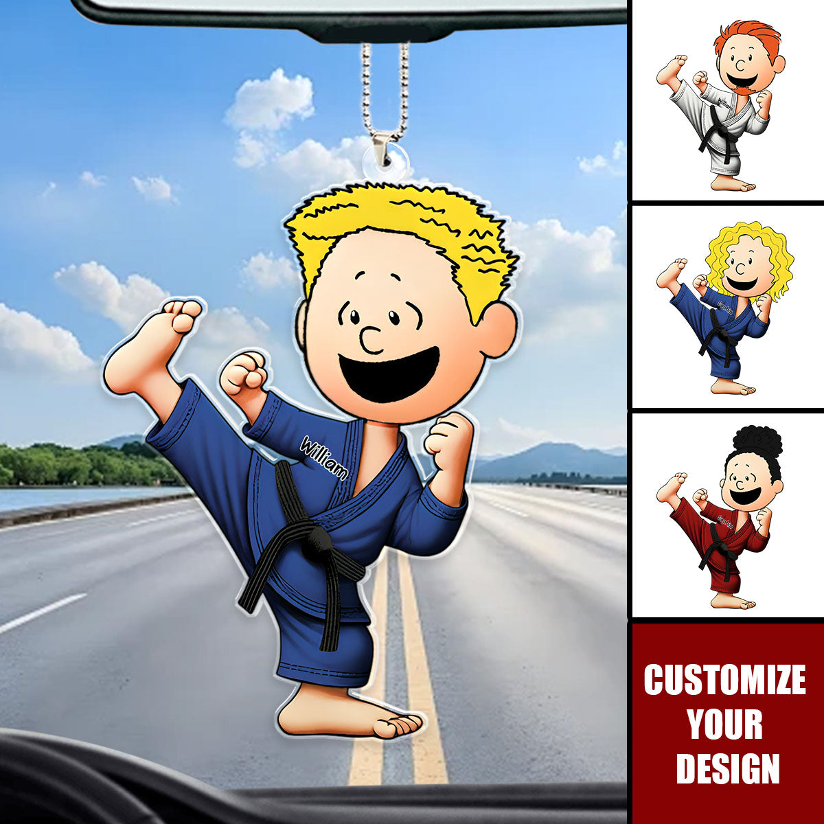 Personalized Gifts For Karate Lover Car Ornament
