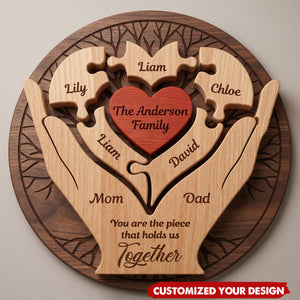 Family Puzzle For Mom, Dad, Daughter, Son You Are The Piece That Hold Us Together - Personalized Puzzle