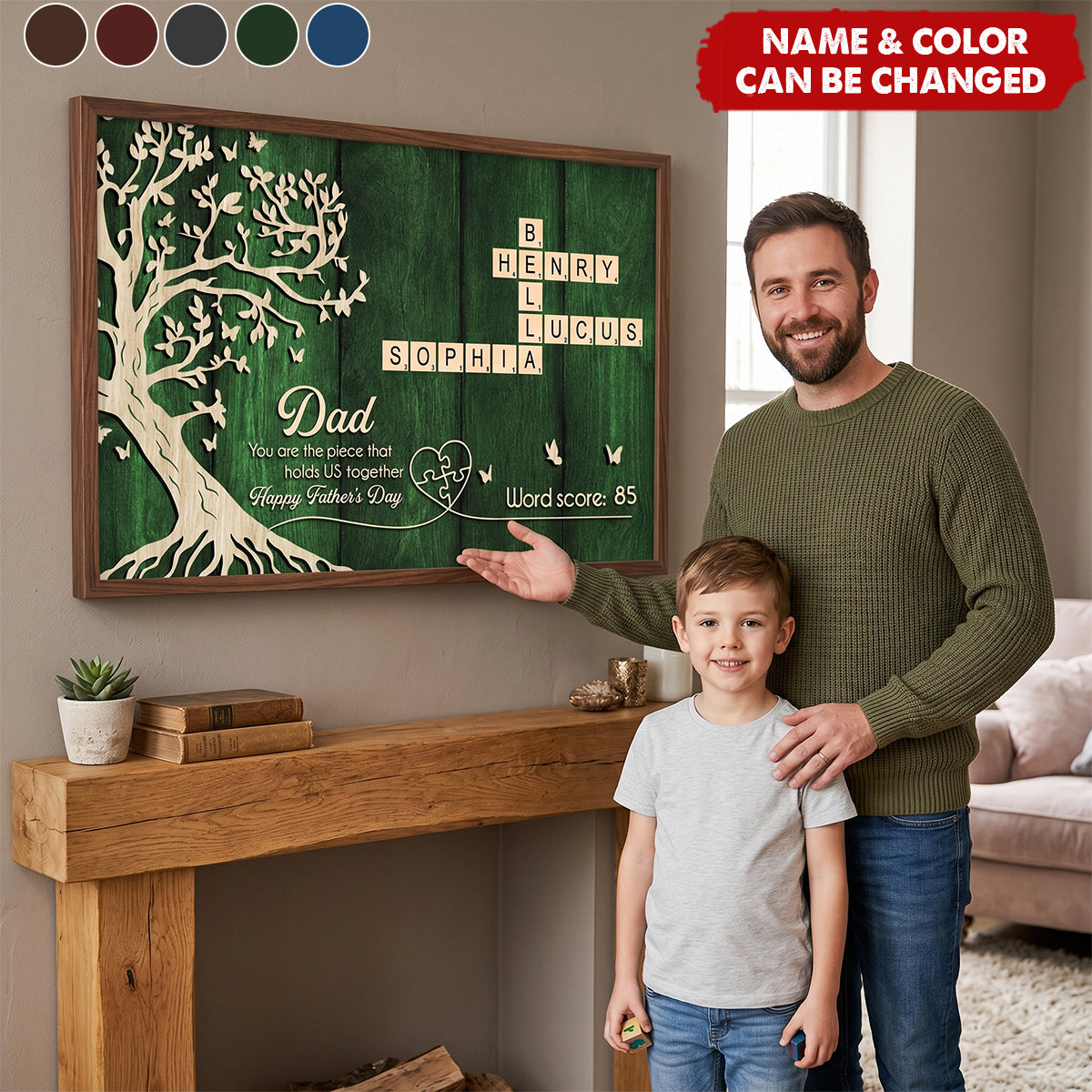 Dad You Are The Piece That Holds Us Together Crossword - Personalized Poster