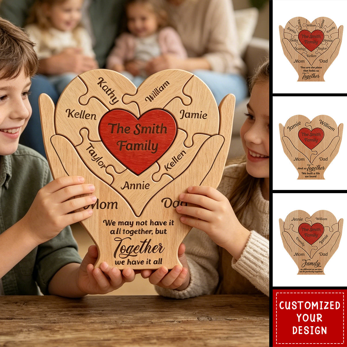 Family Puzzle For Mom, Dad, Daughter, Son You Are The Piece That Hold Us Together - Personalized Puzzle