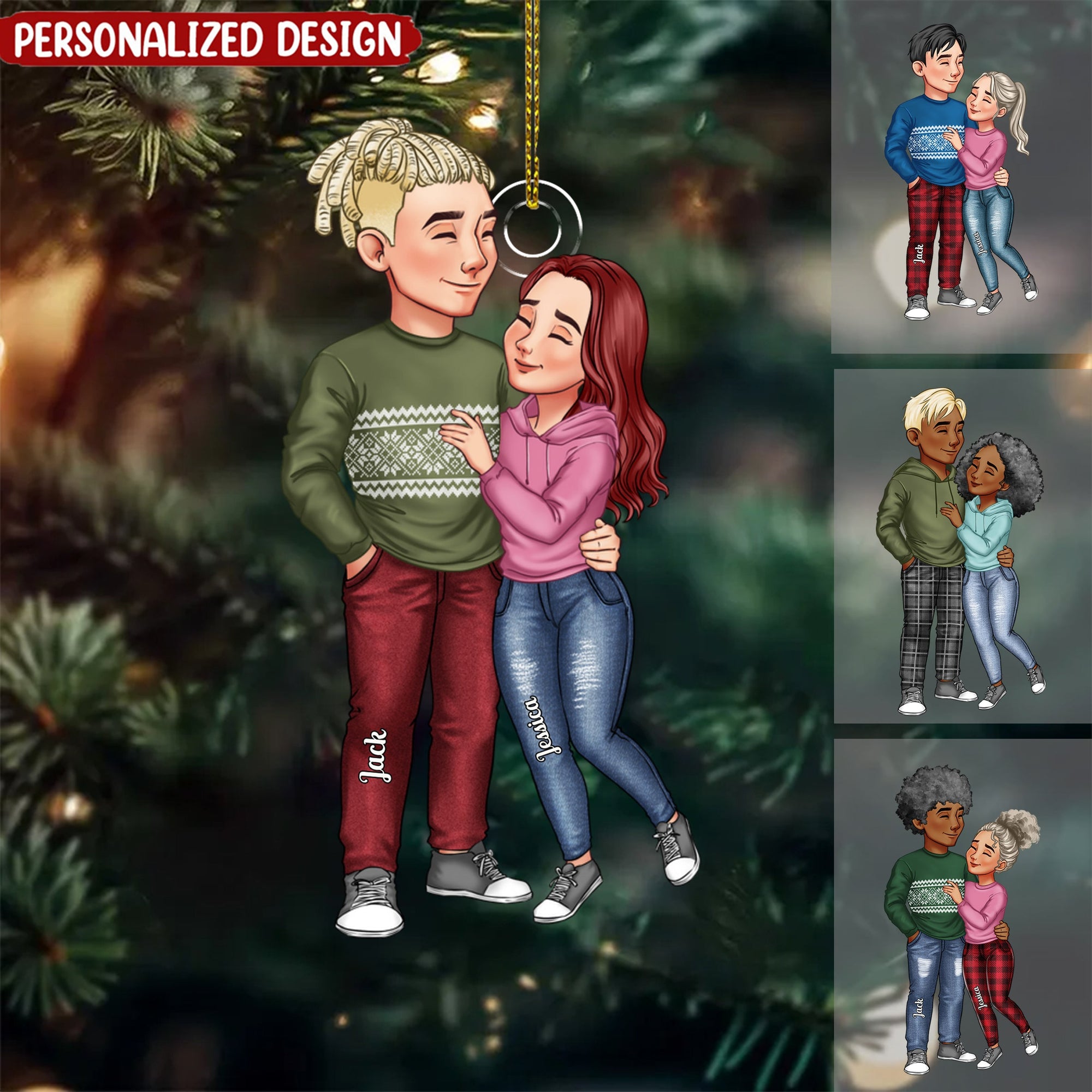 Personalized Acrylic Ornament Awesome Gift For Couple