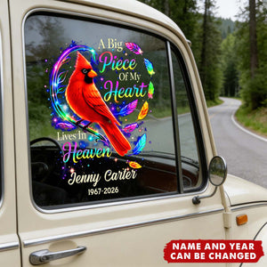 Cardinal Forever Loved My Guardian Angel  - Personalized Decal