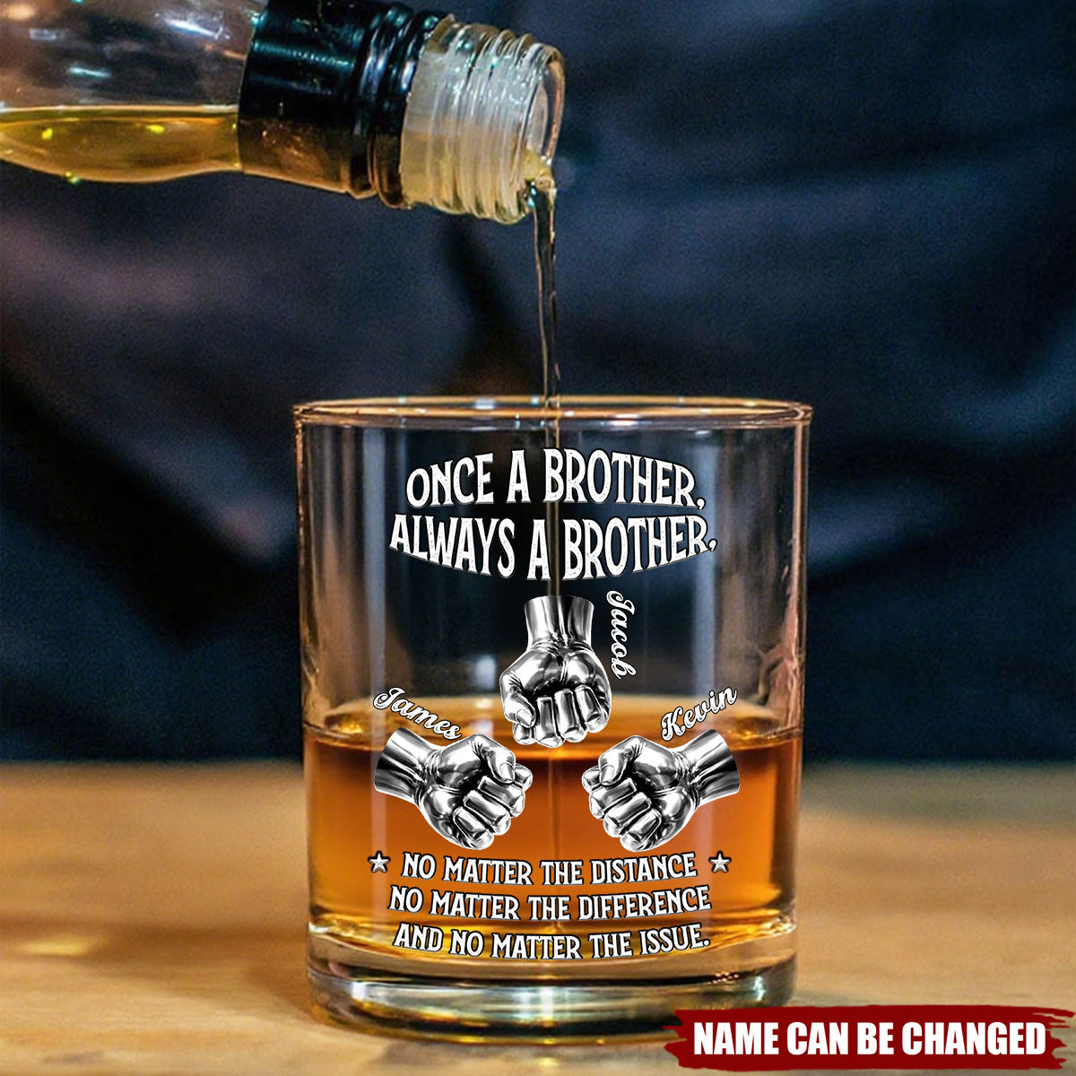 Always My Brother  - Personalized Whiskey Glass