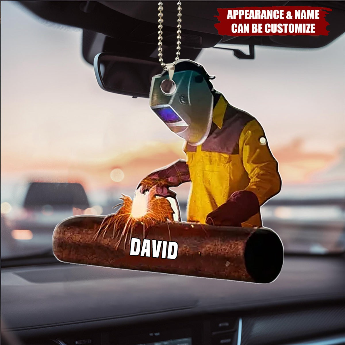 Personalized Welder Ornament - Custom Welding Car Ornament