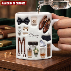 Custom Name Bride/Groom Ceramic Mug, Wedding Mugs, Bachelor Party
