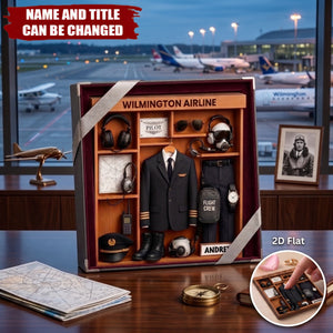Airline Pilot Essentials - Personalized Customized 3-layered Wooden Plaque