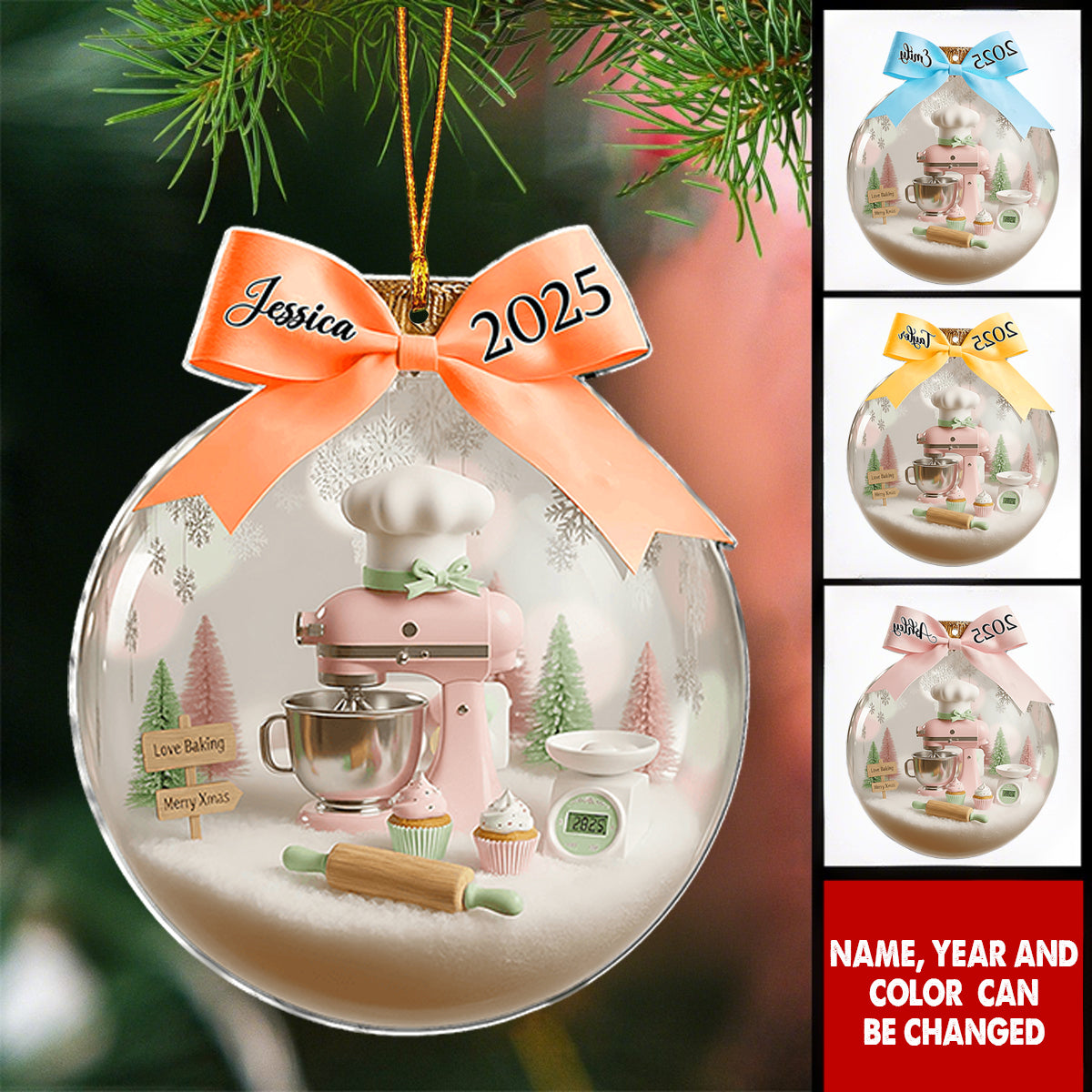 Love Baking - Personalized Christmas Acrylic Ornament