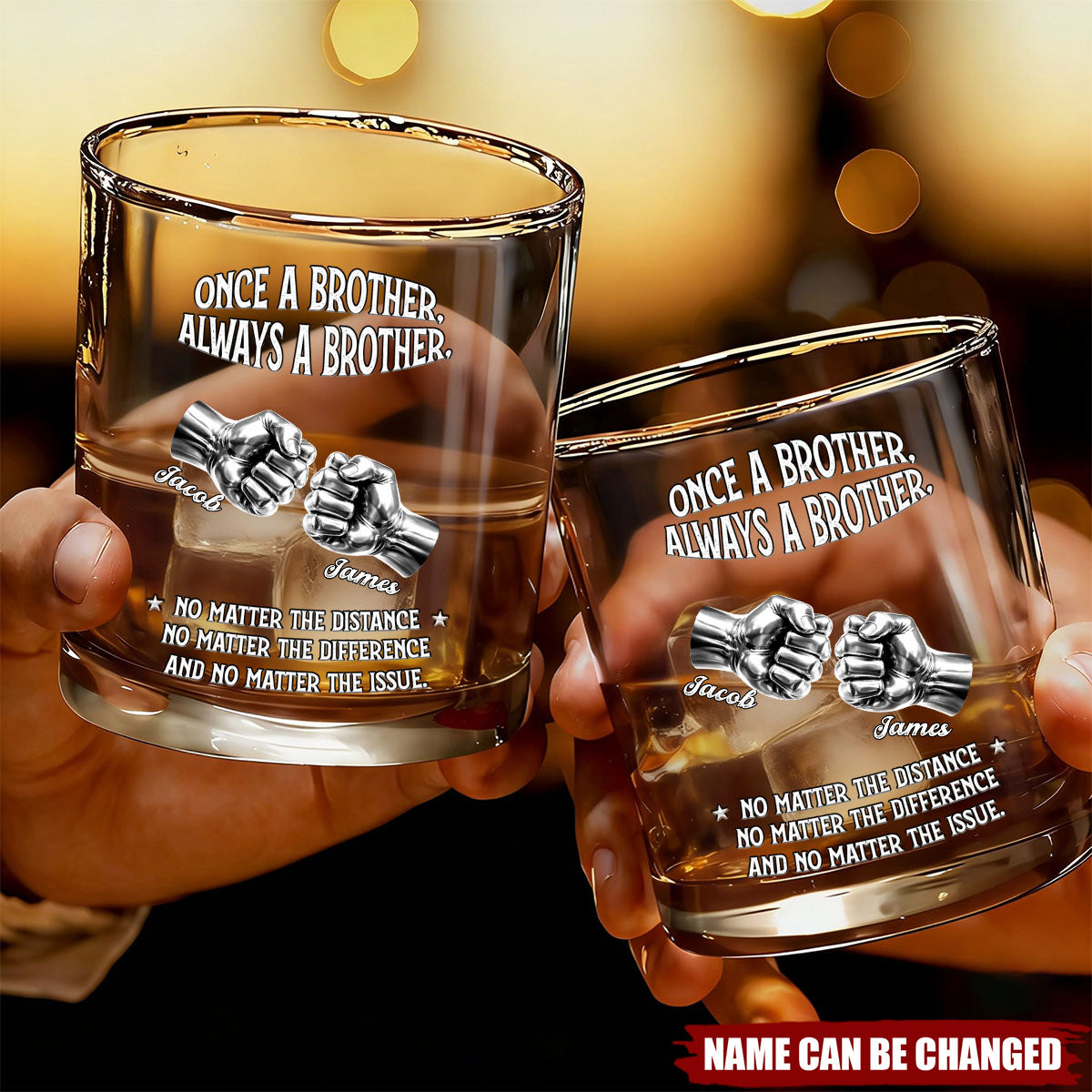 Always My Brother  - Personalized Whiskey Glass
