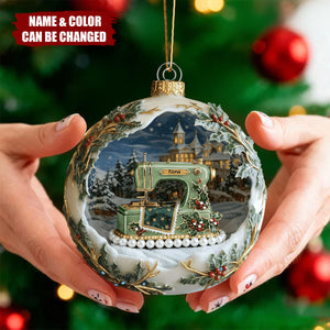 Antique Sewing Machine Ornament - Personalized Gifts For Sewing Lovers