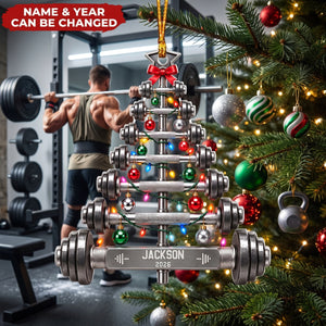 Gym Dumbbell – Personalized Acrylic Custom Shape Ornament