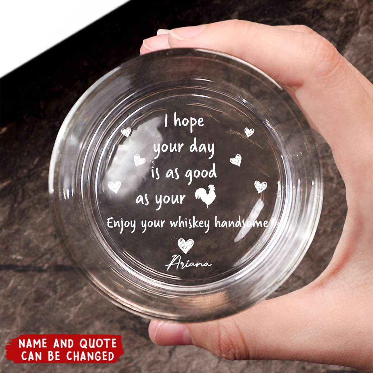 I Hope Your Day Is As Good As Your - Personalized Engraved Whiskey Glass