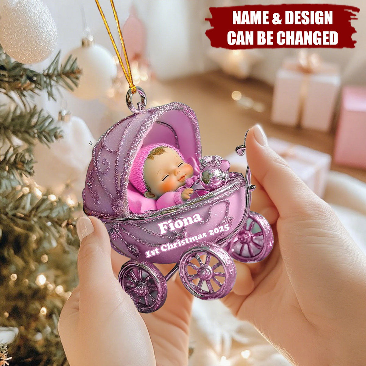 Baby 1st Christmas - Personalized Family Ornament
