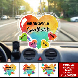 Grandma's Sweetheart With Grandchildren - Personalized Grandma Ornament