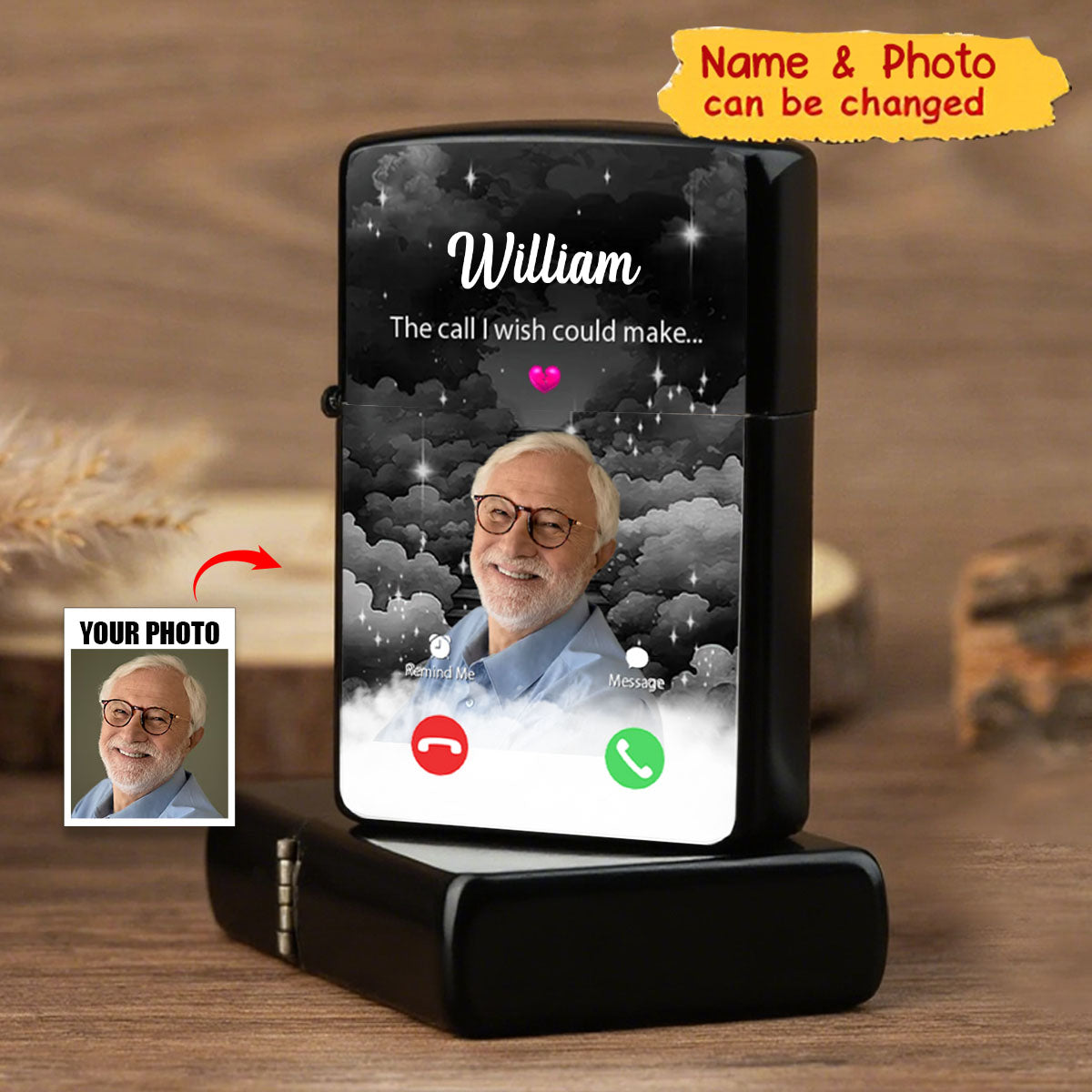 The Call I Wish I Could Take - Personalized Memorial Lighter