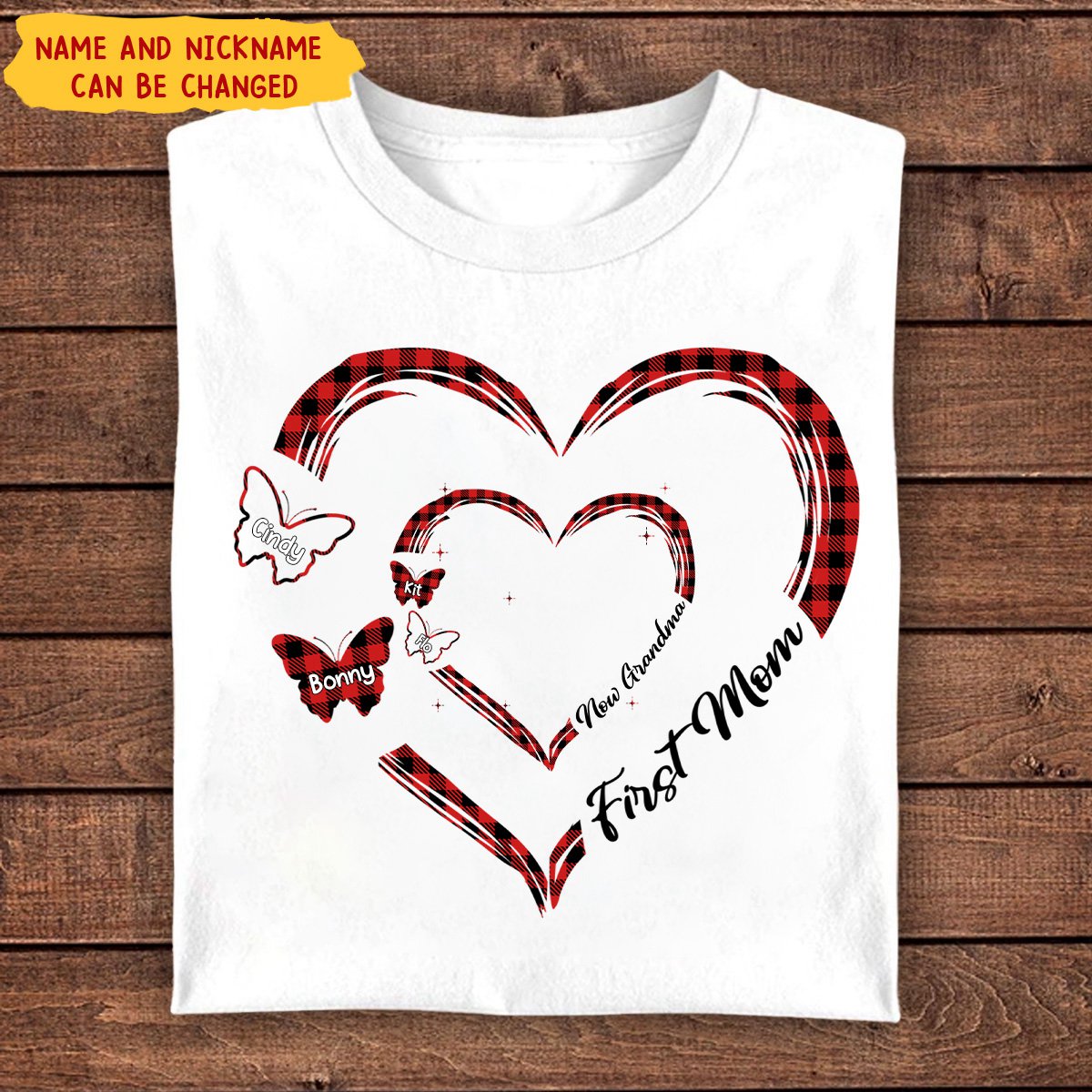First Mom Now Grandma - Personalized Shirt