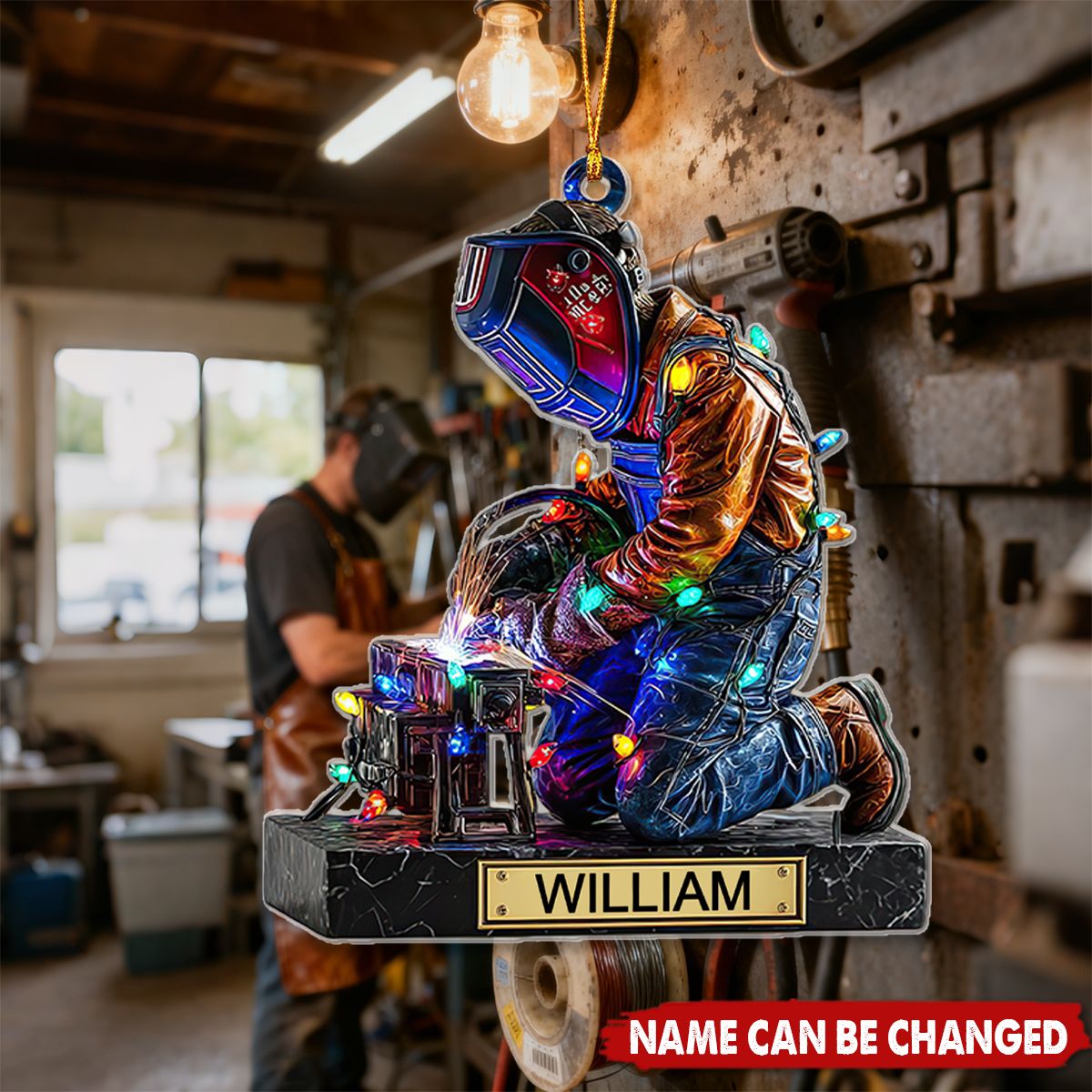 Proud Welder Metalworker - Personalized Christmas Acrylic Ornament