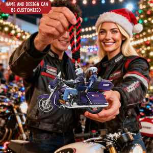 Personalized Biker Couple Ultra Limited Motorcycle Ornament