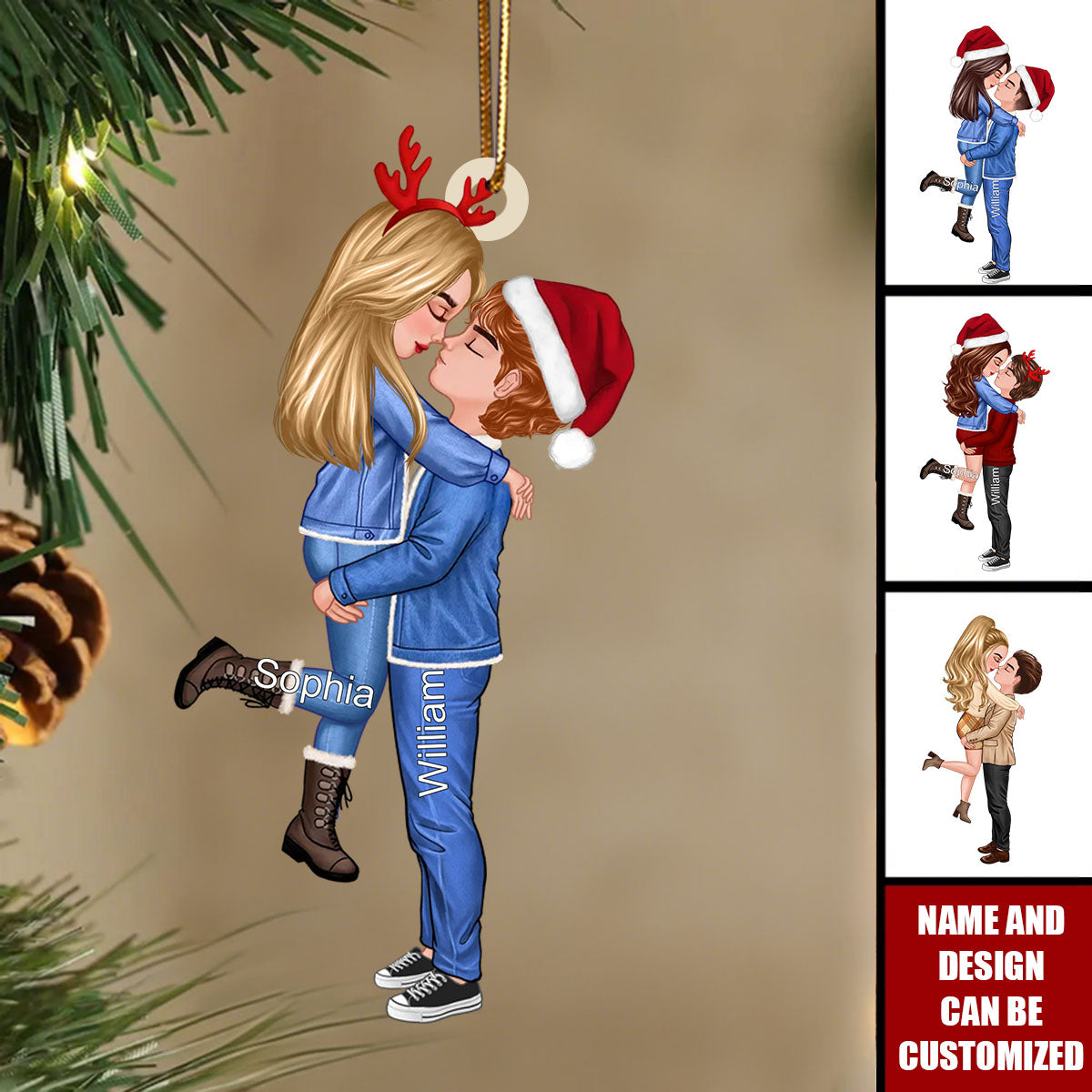 Christmas Couple Personalized Ornament - Perfect Gift For Your Loved One