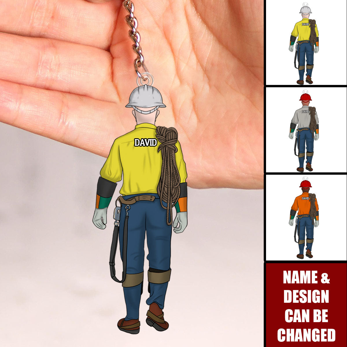 Gift For Lineman - Personalized Acrylic Keychain
