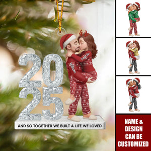 Couple Together - Personalized Acrylic Ornament, Christmas Gift For Him, For Her, For Couple