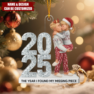 Couple Together - Personalized Acrylic Ornament, Christmas Gift For Him, For Her, For Couple